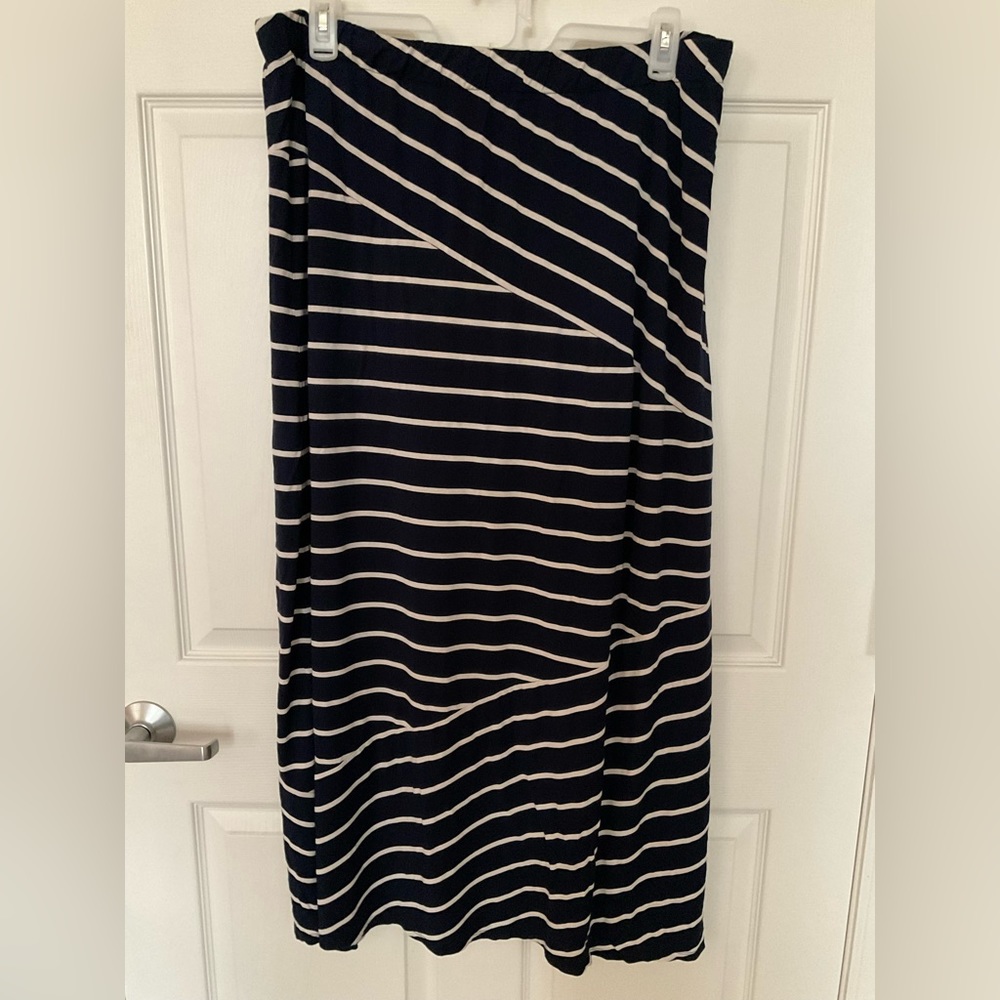 Loft Maxi Skirt, Blue+White, XL